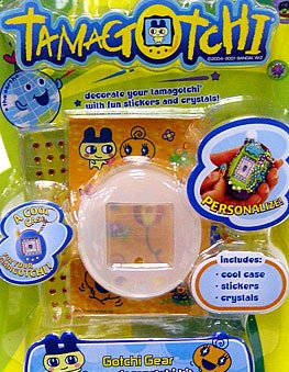 Childrens Toyshop  Toys : Tamagotchi Connection V 4.5 Tamagotchi Decoration Kit - Memetchi Case Pack - white skin, stickers and bling