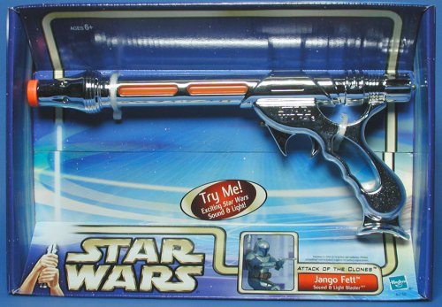 51ylrCItrdL Star Wars Jango Fett Electronic Sound and Light Blaster Attack of the Clones
