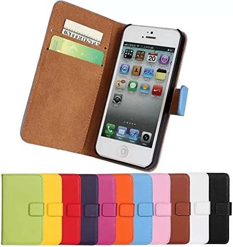 BAB® Luxury Genuine Leather Wallet Flip Case Stand Folio Case with Card Slots for Apple iPhone 5 / 5S High Quality