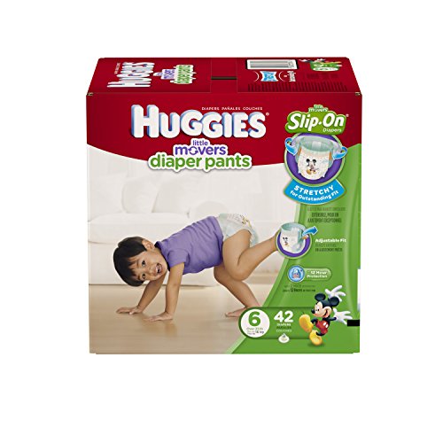 HUGGIES Little Movers Diaper Pants, Size 6, 42 Count