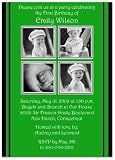2 + 2 on Green & Black 1st Birthday Invitations - Set of 20