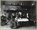 [Frances Benjamin Johnston having tea with Elbert Hubbard and an unidentified man at ...