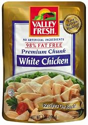 Valley Fresh Premium White Chicken Cuts, 7-Ounce Pouches (Pack of 12)