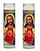 Sacred Heart of Jesus Candles 2 Pack Set / Sacred Heart of Jesus Candles Novena Candles