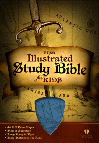 hcsb illustrated study bible for kids blue leathertouch