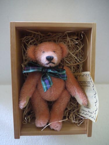 "My Little Friend" 5-1/2" Handmade Jointed Rose Bear by Joanna Haida in Wooden Box (2001) (LE 3000 - #1943)