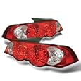 Acura RSX 02 03 04 Altezza LED Tail Lights - Red Clear (Pair)