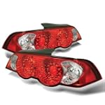 Acura RSX 02 03 04 Altezza LED Tail Lights - Red Clear (Pair)