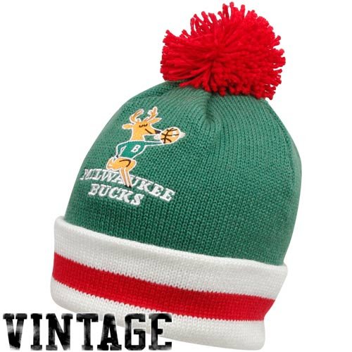 Milwaukee Bucks Mitchell & Ness Jersey Stripe Cuffed Knit Hat
