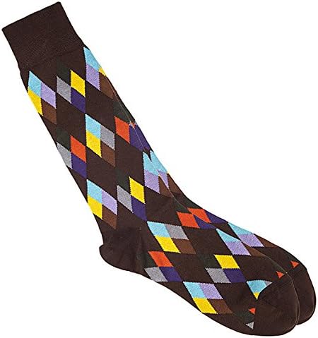 De Pio Men's Italian Sea Island Cotton Socks-Brown