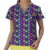 Dickies Medical Uniform Hip Flip Mini V-Neck Top