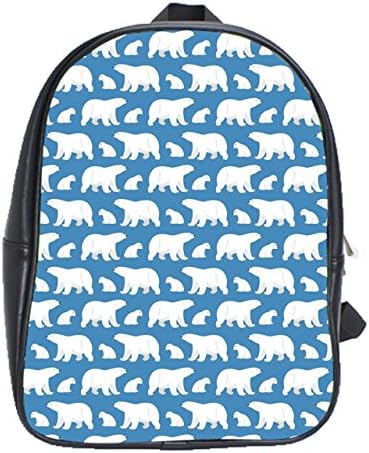 Two Polar Bears She Bear Teddy Bear On Shoulder Bag/School Backpack