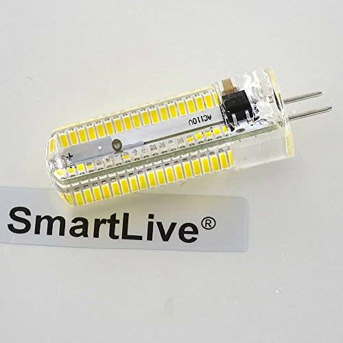 SmartLive 110v 6w G8 Dimmable LED Light Warm White 3000k 40W~50W Halogen Replacement For Chandelier Crystal Ceiling Lamp Light In living room kitchen bath room