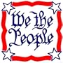 POLITICAL AND PATRIOTIC GIFTS-WE THE PEOPLE CERAMIC WALL PLAQUE by Besheer Art Tile, Bedford, New Hampshire, U.S.A