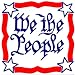 POLITICAL AND PATRIOTIC GIFTS-WE THE PEOPLE CERAMIC WALL PLAQUE by Besheer Art Tile, ...