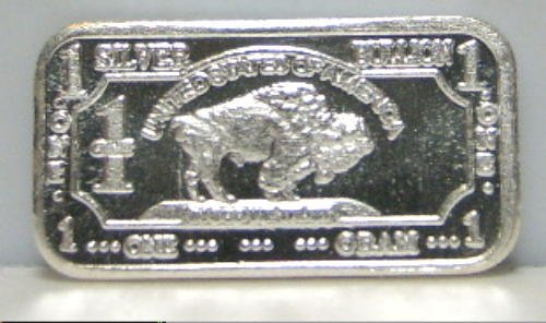 1 GRAM SILVER BUFFALO BAR