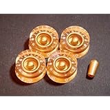 【国産】 スピードノブ4個セット エンボス文字仕様 + トグルノブ ミリ ゴールド ES4T1mm