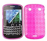BlackBerry Bold 9900 PU Skin, Trans. Hot Pink Skin Silicone Case/Cover/Face ....