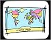 Mauspad mit Dekoration - Studie, Social Studies, Bildung, Schule, Geographie, Klassenzimmer, Welt, Lern lernen, Globus, L�ndern