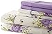 Spirit Linen home SL EST. 1988 - King Sheets, Super Soft Traditional Home Microfiber Bedding Set, Lightweight Home Decor & Ideal for All Seasons, King, Lavender Floral