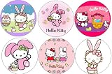 Set of 6 * HELLO KITTY - EASTER * 1.25