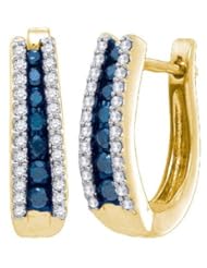 10KT Yellow Gold 0.53CT-Diamond Fashion Earring