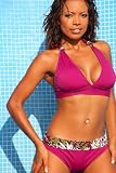 Ujena Berry Island Banded Bikini Swimsuit