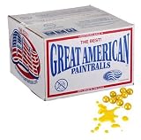 Great American Paintballs Standard Paintballs - 2000 Rounds - Yellow Fill