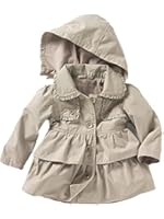 Baby Toddler Girls Fall Winter Trench Coat Wind Hooded Jacket Kids Outerwear