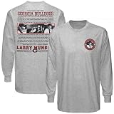 NCAA Georgia Bulldogs Larry Munson Voice of the Dogs Long Sleeve T-Shirt - Gray (Large)