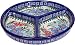 Polish Pottery Ceramika Boleslawiec 0727/169 Mercedes Divided Platter, 10-3/4-Inch in Diameter,
