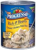 Progresso Rich & Hearty Soup, Creamy Chicken Wild Rice, 18.5-Ounce Cans (Pack of 12)