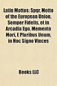 Latin Mottos: Spqr, Motto of the European Union, Semper Fidelis, Et in Arcadia Ego, Memento Mori, E Pluribus Unum, in Hoc Signo Vinc