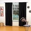 Black Velvet Curtain / Drapes / Panels 43 X 84 Inches - Piece