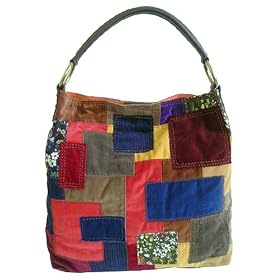 Lucky Brand Velvet Patchwork Shoulder Bag