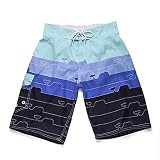 SUNVP Summer Swimming Wear Beach Surf Board Shorts Casual Sport Trunks-Blue L