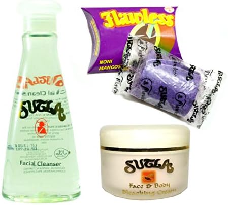 3 Piece Sutla Flawless Skin Care Formula Cream Soap Cleanser Set