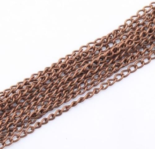 Open Link Iron Metal Chain Findings 6x4mm Copper 10 M 1 Pcs