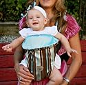 Baby Bella Maya - Front Pack Carrier Cover - Beary Stripe Blue - Type: Active