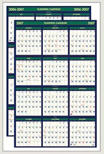 4 Seasons Reversible Business/Academic Wall Calendar, 24 x 37, 2013-2014; 2014