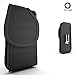 Galaxy S6 / S6 Edge Holster, CellBee Samsung Galaxy S6 / S6 Edge Premium Canvas Nylon Heavy Duty Pouch Carrying Case with Stainless Belt Clip / Vertical and Horizontal Belt Loops (Velcro Flap Closure Perfect Fits with Any Cases: OtterBox, LifeProof, Battery Pack and ETC.) (Vertical)