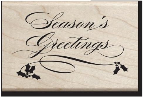 Season's Greetings Wood Stamp