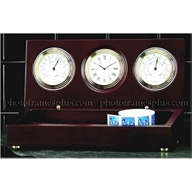 Stationary Box Clock Thermometer Hygrometer by PhotoFramesPlus
