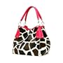 Fuchsia Giraffe Designer Inspired Animal Print Handbag Purse Bag Tote