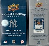 2008 Upper Deck Yankee Stadium Legacy Factory Boxed Set Featuring 100 Cards That Chronicle the History of Yankee Stadium. Loaded with Your Yankees Favorites Including Roger Maris, Yogi Berra, Whitey Ford, Reggie Jackson, Sparky Lyle, Graig Nettles, Bucky Dent, Lou Piniella, Don Mattingly, Ron Guidry, Joe Dimaggio, Billy Martin, Derek Jeter, Joe Torre, Alex Rodriguez and More!
