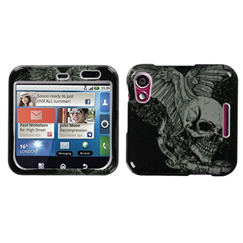 MYBAT MOTMB511HPCIM108NP Slim and Stylish Protective Case for the Motorola Flipout MB511 - Retail Packaging - Skull Wing