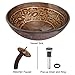 VIGO Golden Greek Glass Vessel Bathroom Sink and Waterfall Faucet with Pop Up, Oil Rubbed Bronze