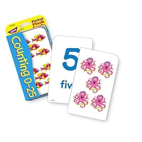 POCKET FLASH CARDS COUNTING 0-25 3 X 5 56 TWO-SIDED CARDS by Trend