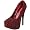 Bordello by Pleaser Women's Teeze-39 Pump,Burgundy Satin,6 M US