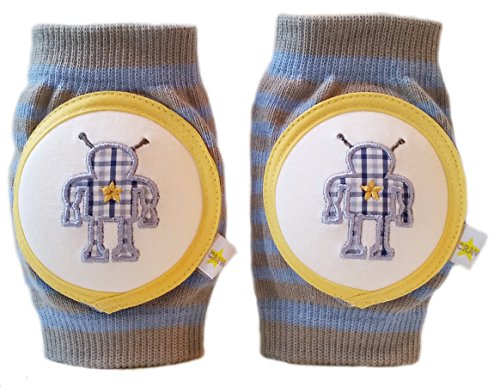 Crawlings Boy's Robot Knee Pads One Size Silver Screen